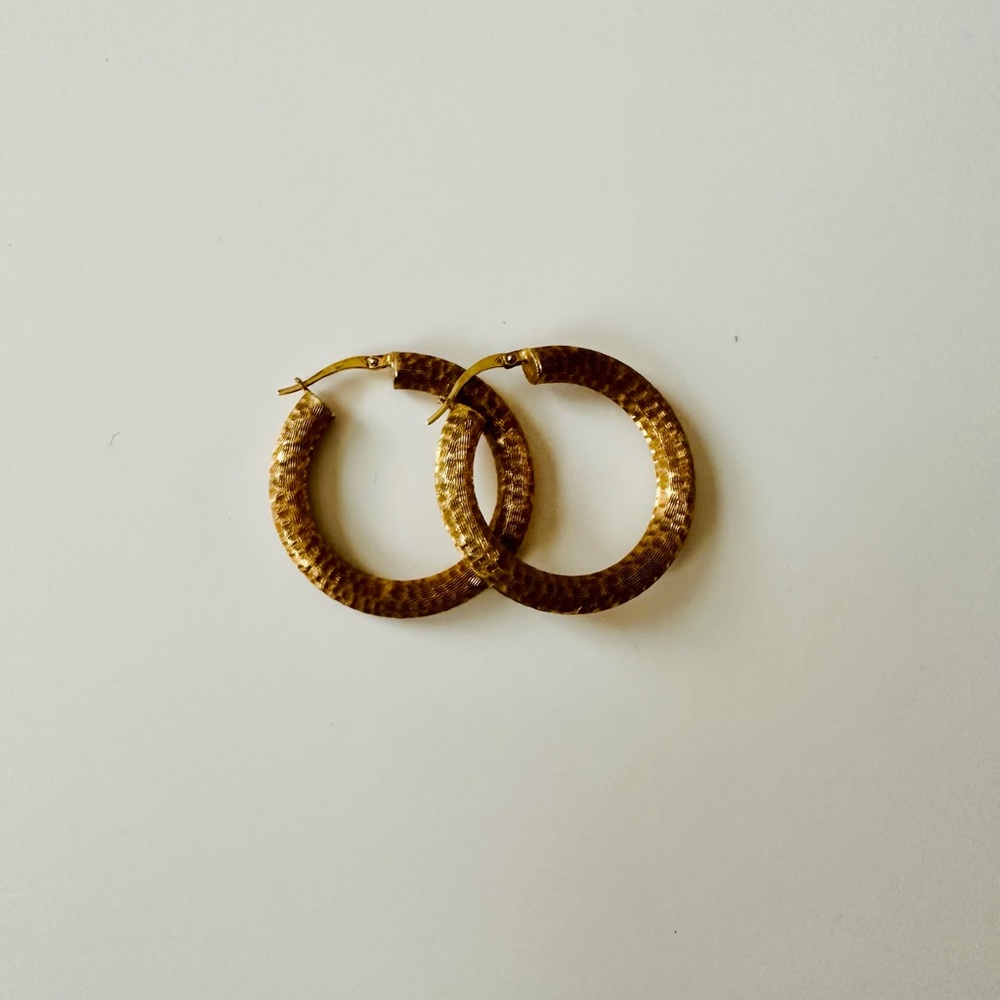 14 Karat Gold Hoops
